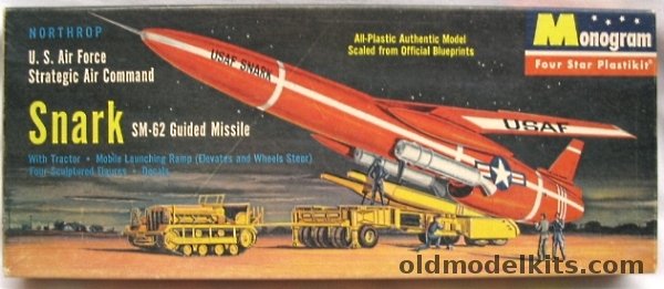Monogram SM-62 Snark US Airforce Guided Missile, PD27-98 plastic model kit